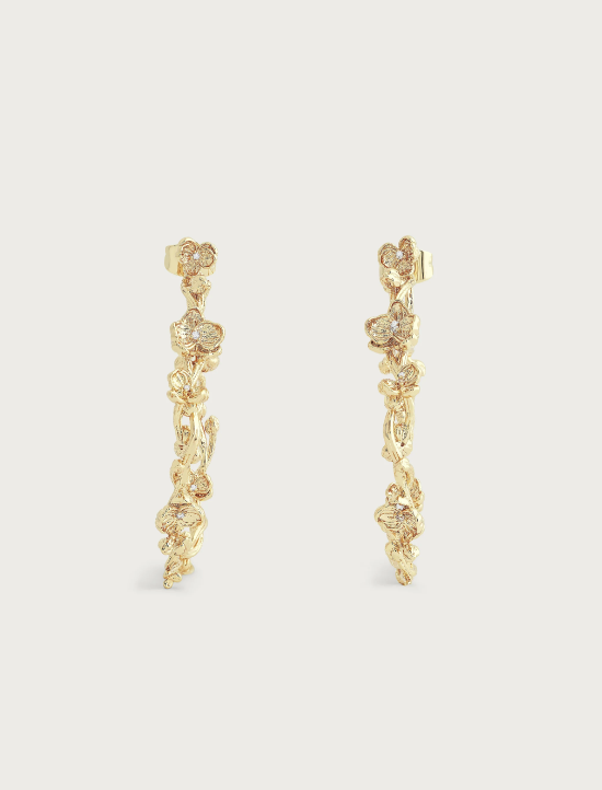 Anabel Aram Orchid Hoop Earrings