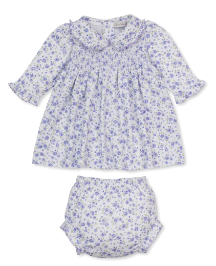 Kissy Kissy Dress Smocked Print - Cottage Roses