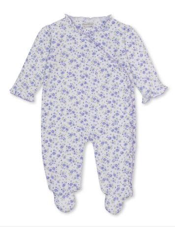 Kissy Kissy Footie Cottage Roses Lilac