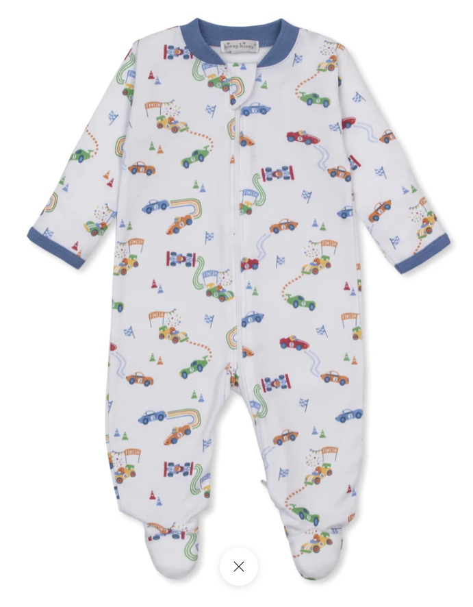 Kissy Kissy Footie with Zip in Gran Prix Raceway
