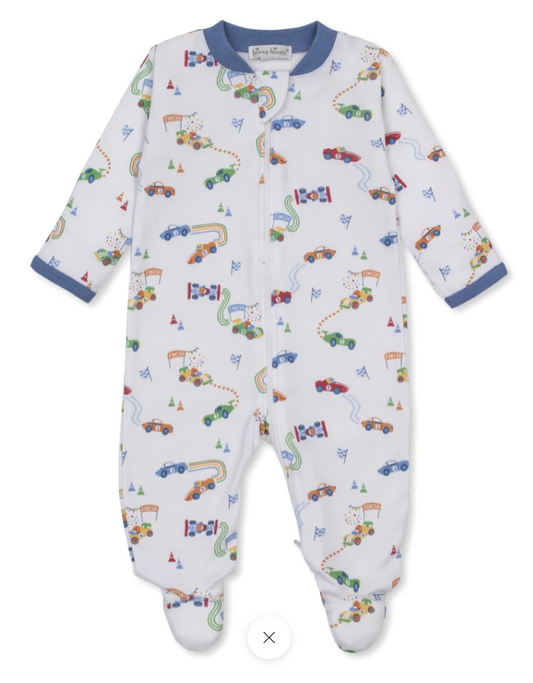 Kissy Kissy Footie with Zip in Gran Prix Raceway