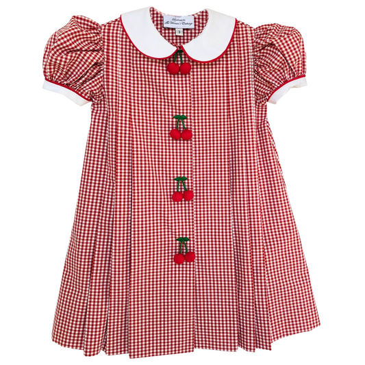 Classic Cherry Dress in Red Gingham: Made to Order