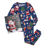 Load image into Gallery viewer, Books to Bed: Twas The Night Before Christmas Book &amp; Pajama Set in Navy
