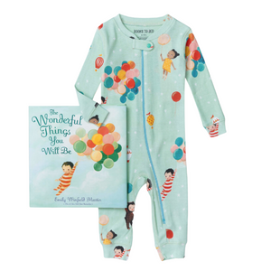 Books to Bed: The Wonderful Things You Will Be Book and Infant Playsuit