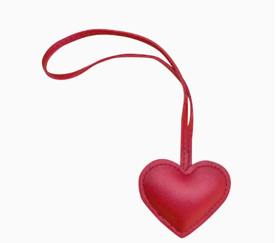Malibu Sugar: Heart Bag/Purse Charm - Faux Leather