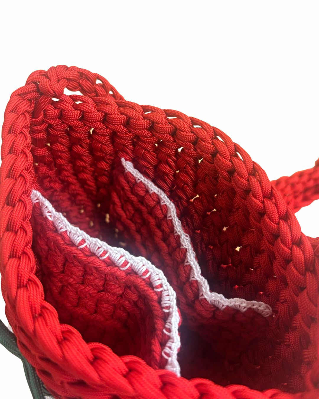 CROCHET CORD CHERRY PURSE