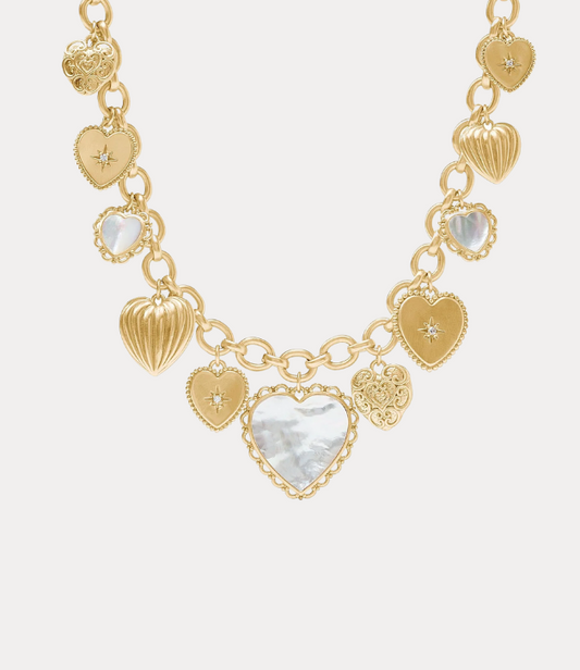 Julie Vos Heart Charm Necklace
