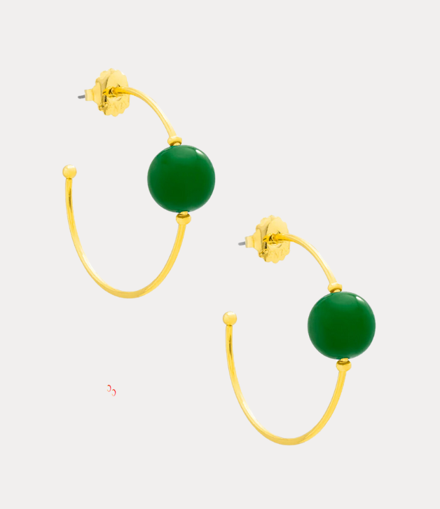 Zenzii Resin Bead Open Hoop Earring