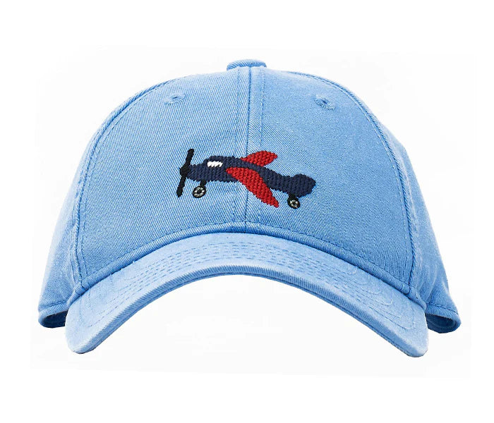 Harding Lane Kids Airplane Baseball Hat in Light Blue
