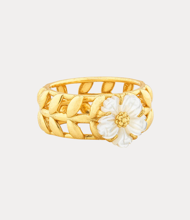 Capucine de Wulf Villandry Fleur Vine Ring - MOP in size 7