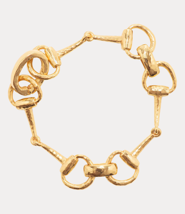 Capucine de Wulf Equestrian Snaffle Bit Bracelet, 8" in Gold