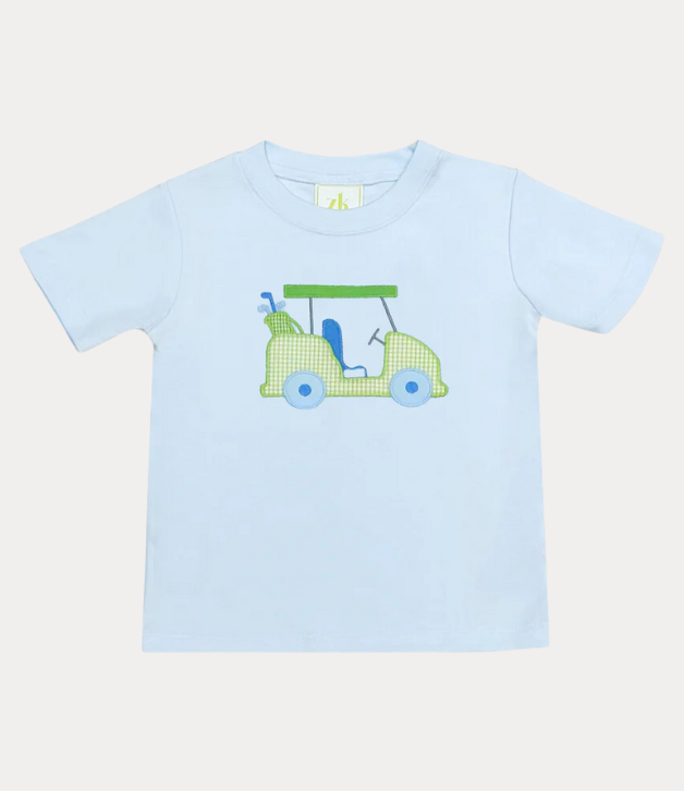 Zuccini Kids Harry's Play Tee in Light Blue with Golf Cart
