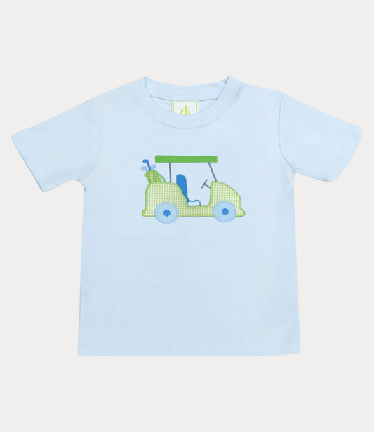 Zuccini Kids Harry's Play Tee in Light Blue with Golf Cart