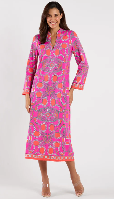 Jude Connally Devon Dress Heritage Chains in Pink