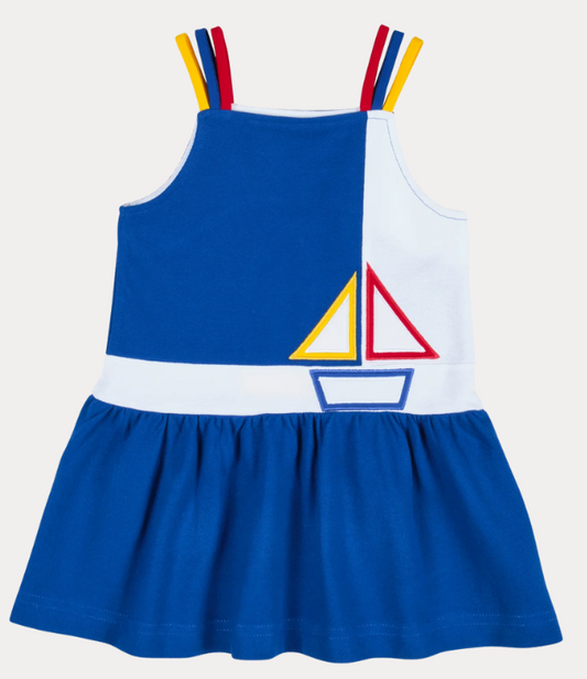 Florence Eiseman Pique Knit Dress With Sailboat