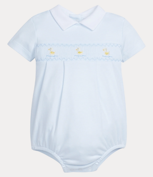 Little English Smocked Eaton Bubble with Ducks