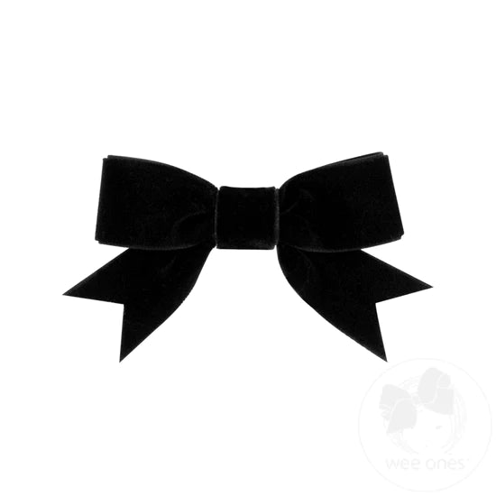 Wee Ones Mini Velvet Bow in Black