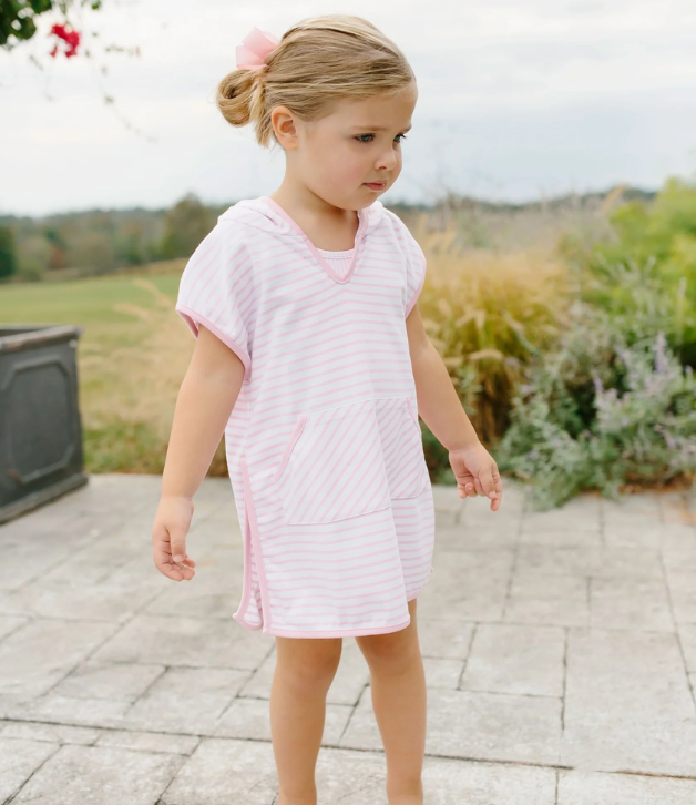Little English Girls Beach Popover in Light Pink