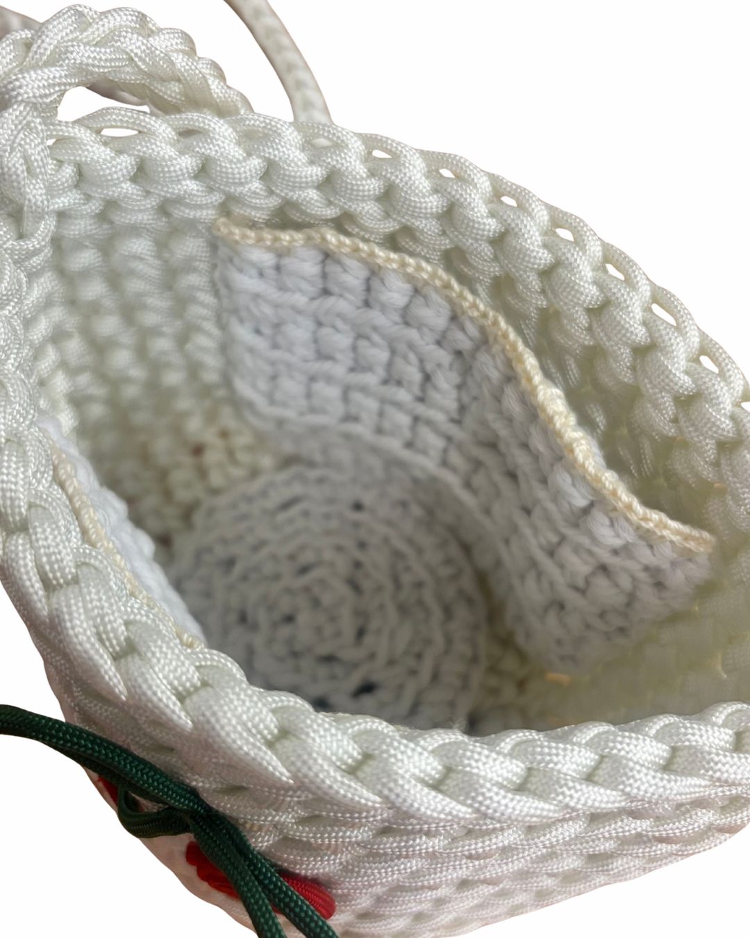 CROCHET CORD CHERRY PURSE