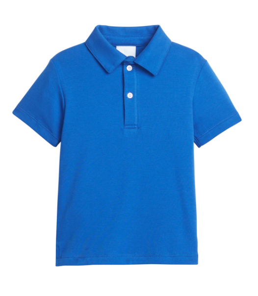 Little English Short Sleeve Polo in Royal
