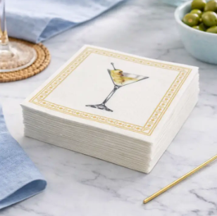 Maven Home Linen-Feel Cockail Napkins in Martini