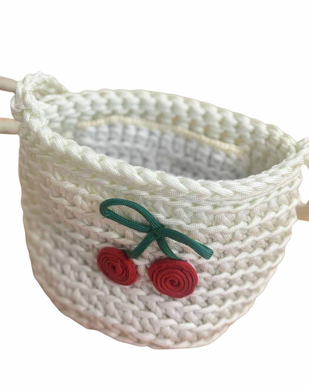 CROCHET CORD CHERRY PURSE