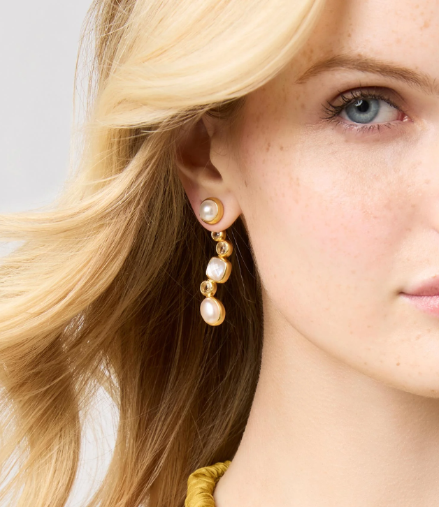 Julie Vos Kaleidoscope Earring Jacket in Cream