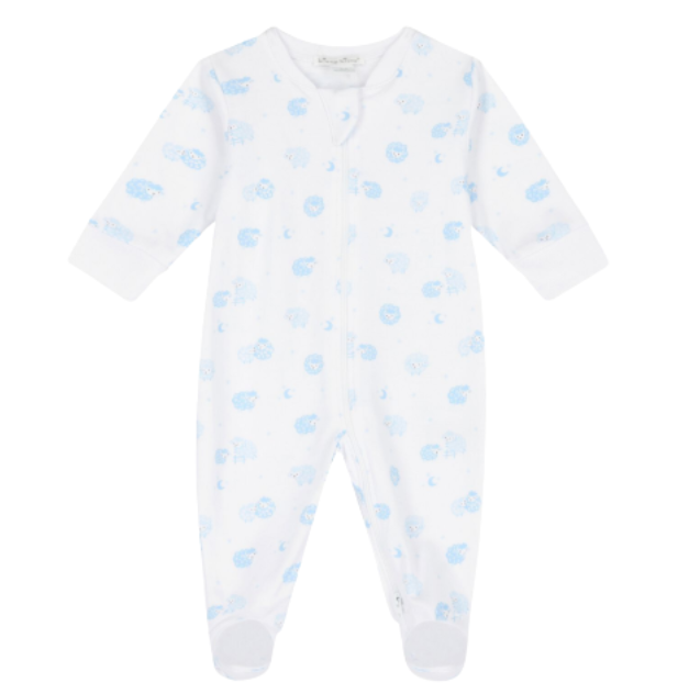 Kissy Kissy: Footie w/ Zip  - Sweet Sheep (BLU or PNK)