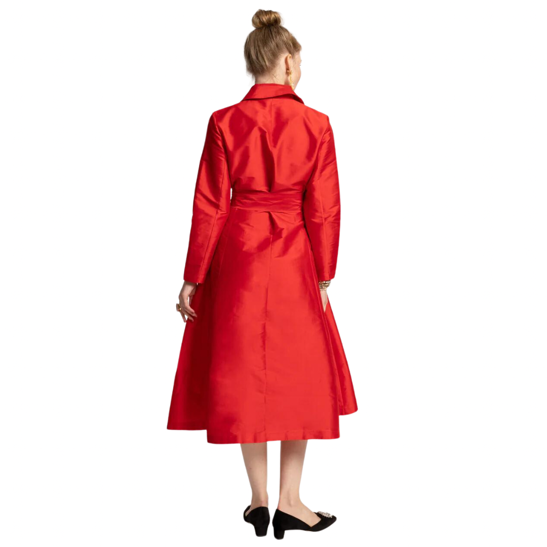 Frances Valentine Lucille Wrap Dress in Red