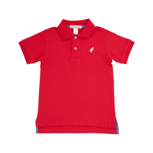 The Beaufort Bonnet Company Prim and Proper Polo in Richmond Red