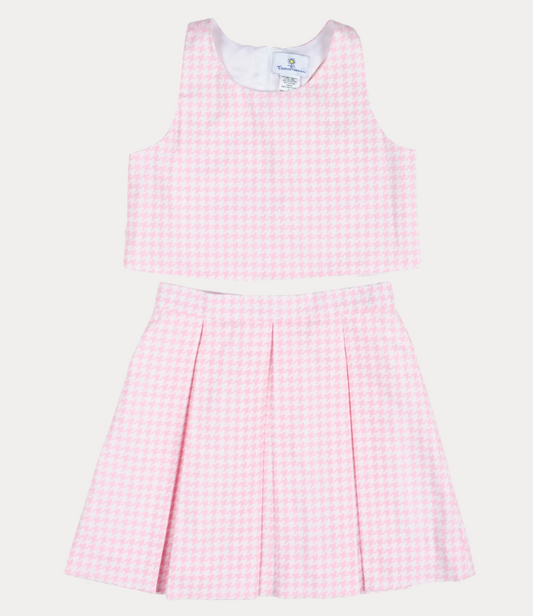 Florence Eiseman Houndstooth Top and Pleated Skirt