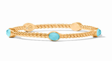 Julie Vos Nassau Stone Bangle in Capri Blue