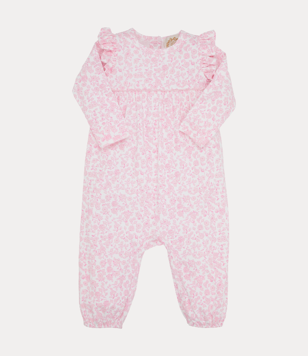 TBBC Leigh Ann Angel Sleeve Romper in Greenville Garden