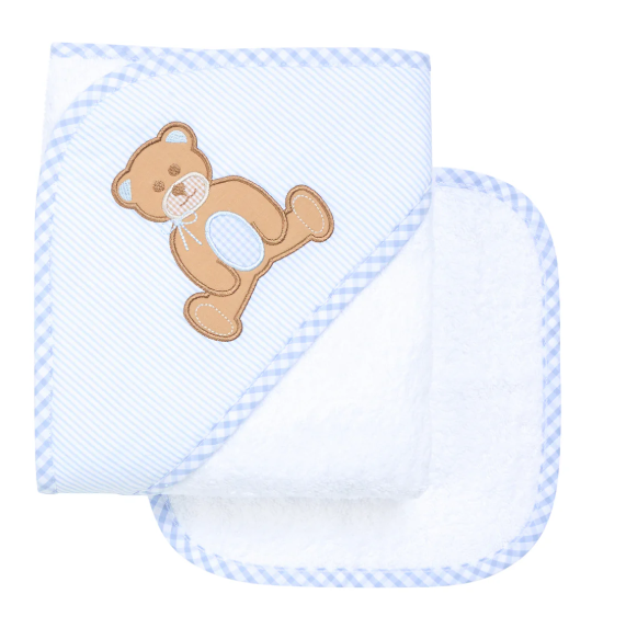 3 Marthas Towel/Washcloth Set in Teddy Bear