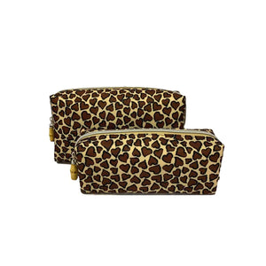 TRVL Designs Luxe Duo Bag Set in Cheetah Hearts
