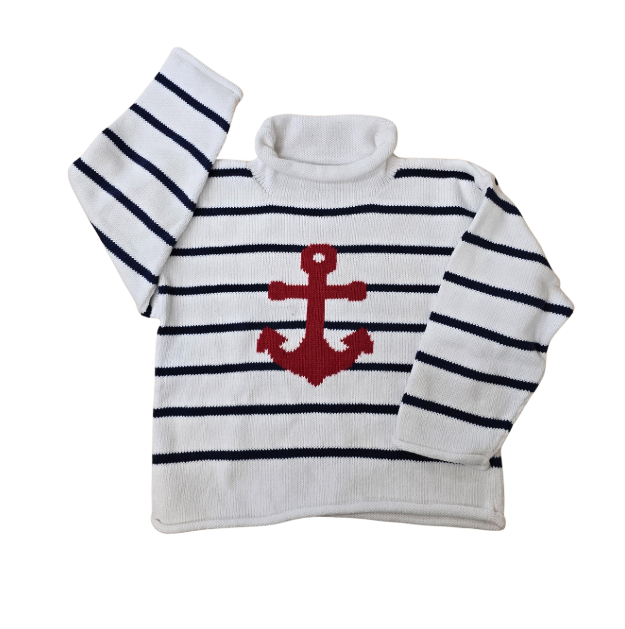 Claver: Nautical Roll Sweater