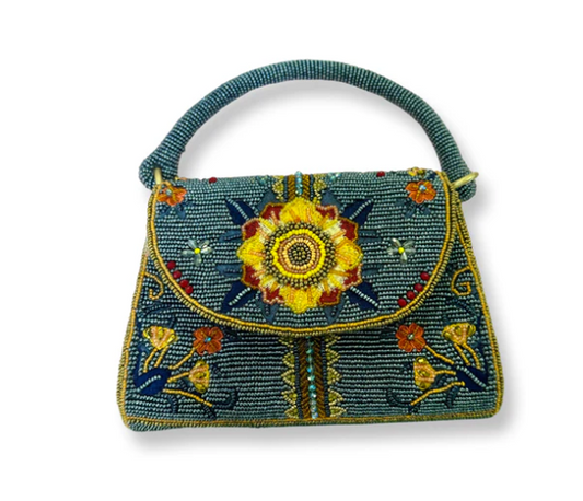 Handmade Flower Beaded Bag