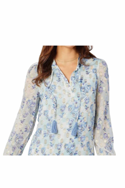 Sail to Sable: Ruffle Front Top w/ Tassels