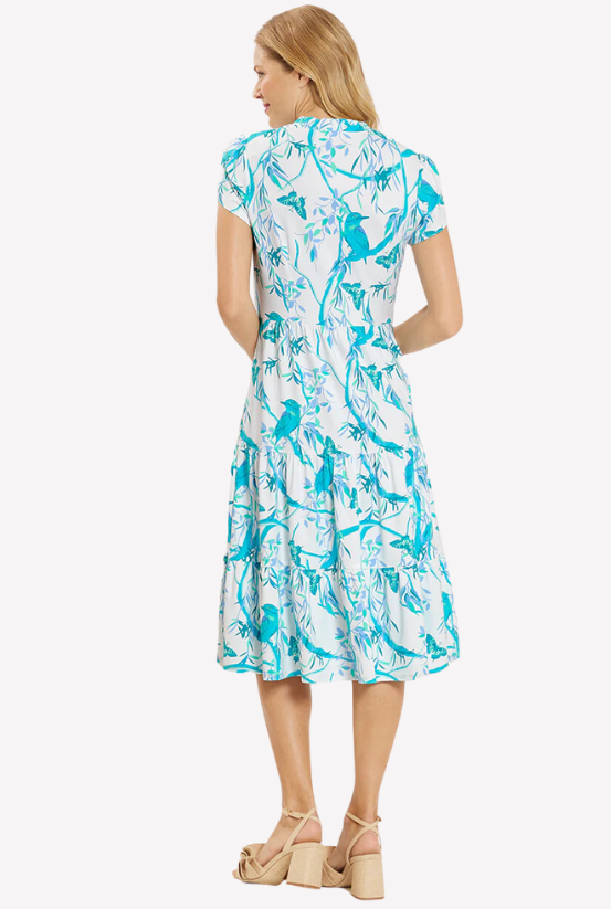 Jude Connally Libby Dress in Birds and Butterflies