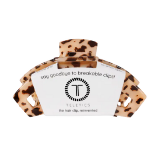Teleties: Open Hair Clip - Blonde Tortoise (Sizes Available)