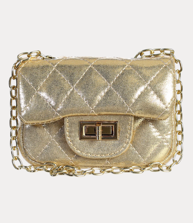 Dear Ellie Metallic Purse in Gold