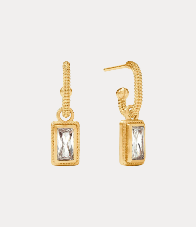 Julie Vos Baguette Hoop & Charm Earring