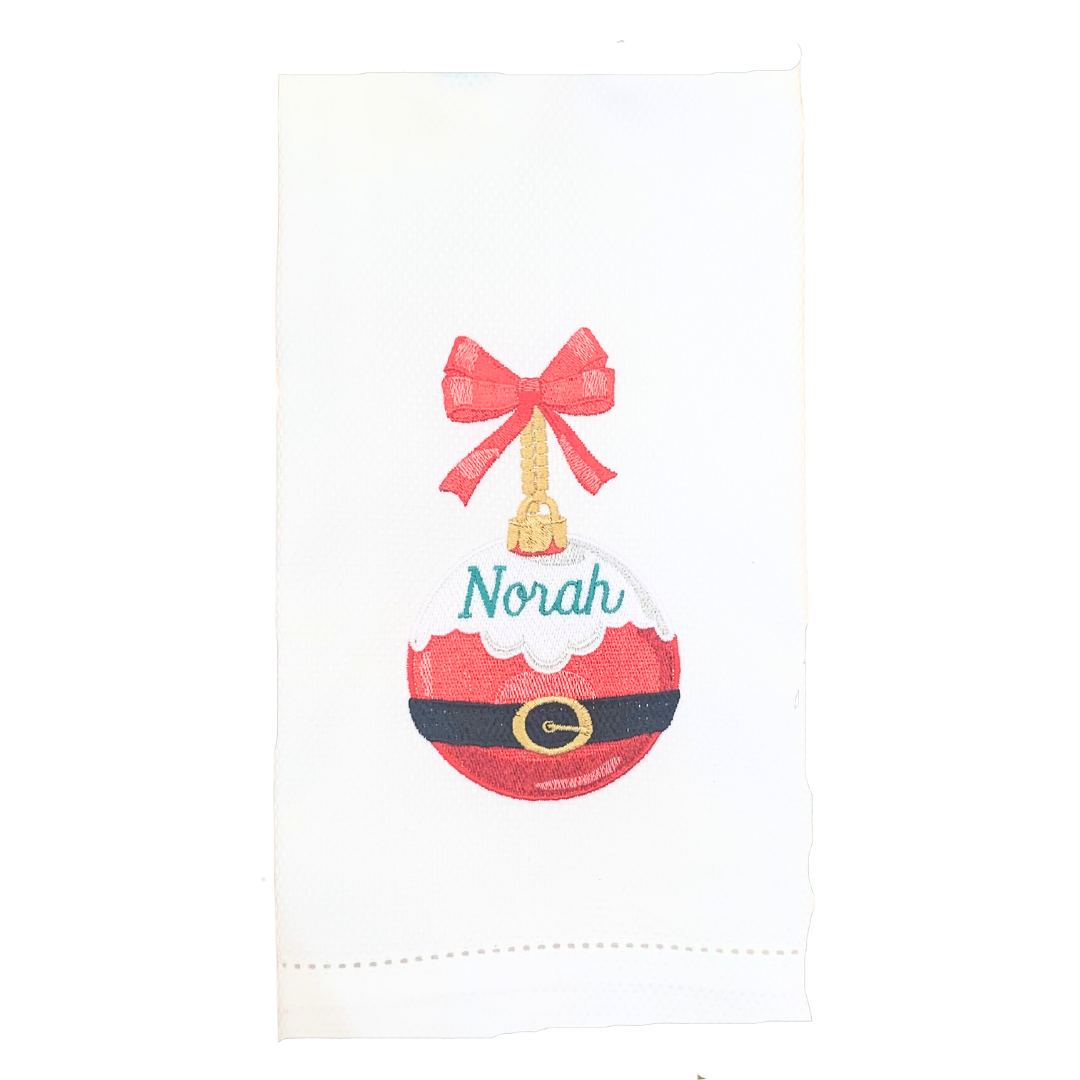 Personalized Holiday Tea Towel