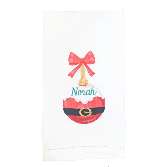 Personalized Holiday Tea Towel