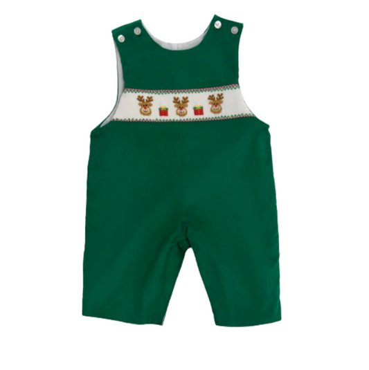 Petite Bebe: Corduroy Jon Jon W/ Reindeer Face