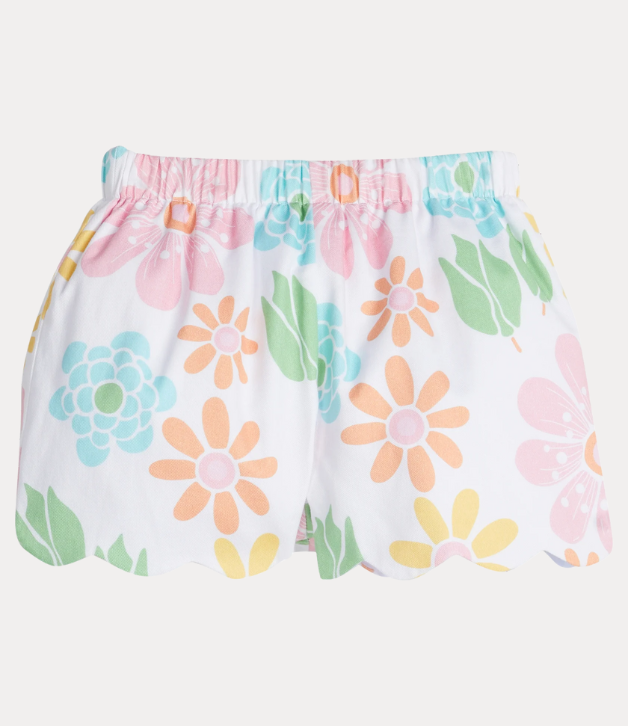Little English Scallop Short in Retro Floral