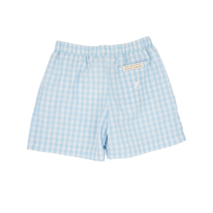 TBBC Shelton Shorts in Buckhead Blue Gingham with Apple Applique