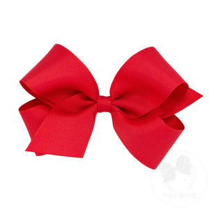 Wee Ones Medium Classic Grosgrain Bow in Red