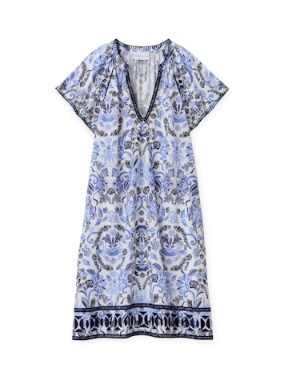 Cartolina Harper Dress in Mariners Bloom Blue Mist