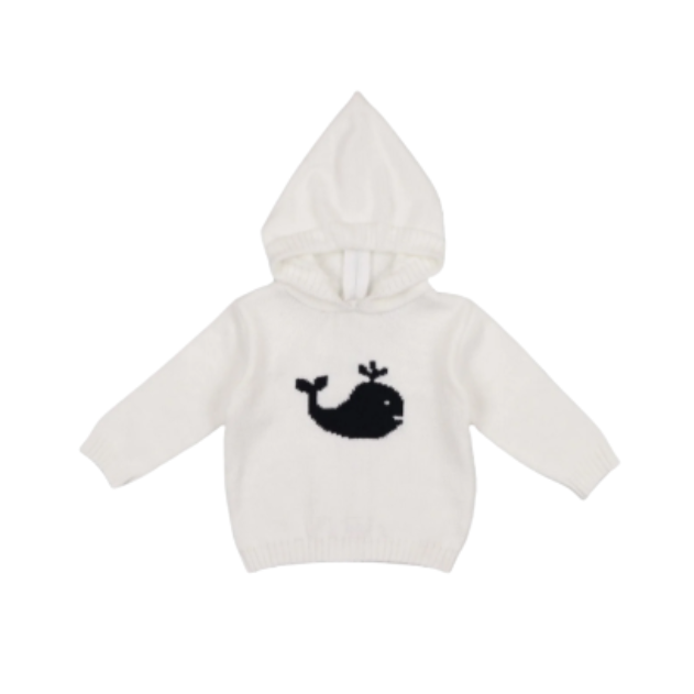 Imageware: Unisex Hooded Whale Sweater (BLU or WHT)